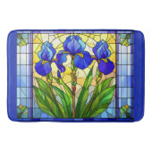 Artistic Blue Iris Floral Glas in lood Mat (Voorkant)