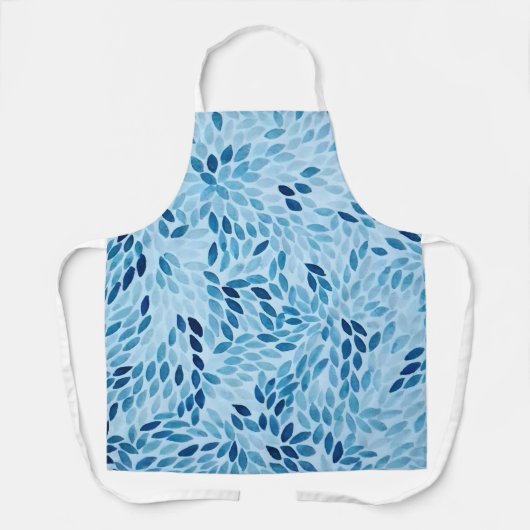 Artistic Blue Petals Watercolor Pattern Schort (Voorkant)