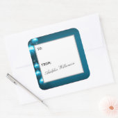 Artistic Blue Snowflakes Christmas Gift Label (Envelop)