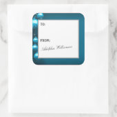 Artistic Blue Snowflakes Christmas Gift Label (Tas)