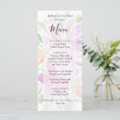 Artistic Blush Floral Waterverf Handbeschilderd Menu (Staand voorkant)
