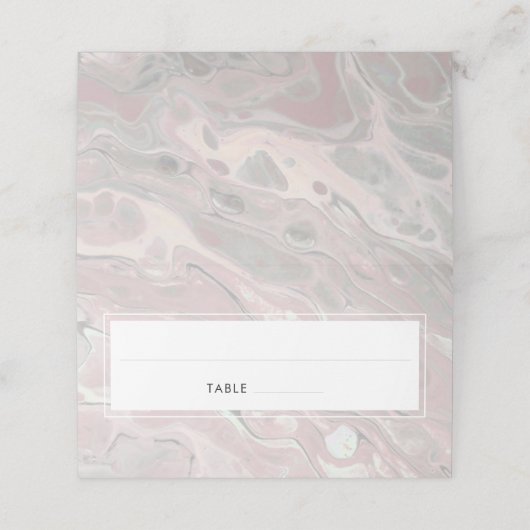 Artistic Boho Blush Marble Place Kaarten Plaatskaartje (Buitenkant ongevouwen)