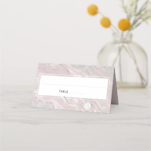 Artistic Boho Blush Marble Place Kaarten Plaatskaartje