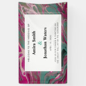 Artistic Boho Pink Marble Entrance Banner (Verticaal)