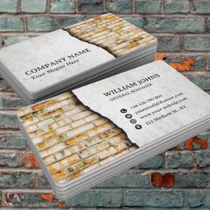 ARTISTIC BRICK & CONCRETE WALL CONSTRUCTION VISITEKAARTJE