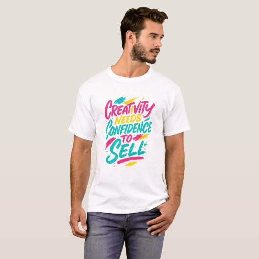 Artistic Brush-Lettering T-Shirt  (Voorkant volledig)