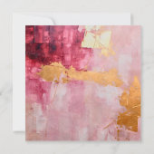Artistic Brush Strokes Gold en Pink Afstuderen Kaart (Achterkant)
