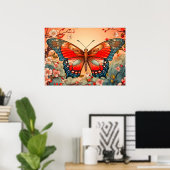 Artistic Butterfly Illustration Art Poster (Thuiskantoor)