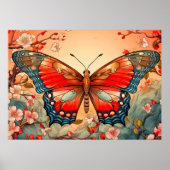  Artistic Butterfly Illustration Art Poster (Voorkant)