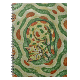 Artistic Calico Cat Camouflage Abstract Pattern Notitieboek