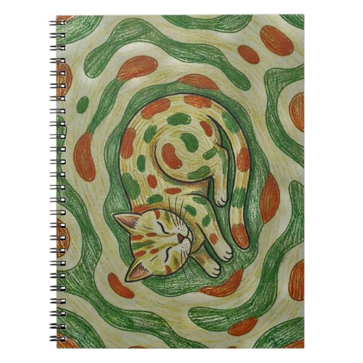 Artistic Calico Cat Camouflage Abstract Pattern Notitieboek (Voorkant)