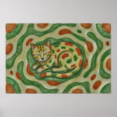 Artistic Calico Cat Camouflage Abstract Pattern Poster (Voorkant)