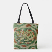 Artistic Calico Cat Camouflage Abstract Pattern Tote Bag (Achterkant)