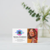 Artistic Camera Logo | Model in Glasses Visitekaartje (Staand voorkant)