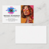 Artistic Camera Logo | Model in Glasses Visitekaartje (Voorkant / Achterkant)