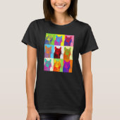 Artistic Cat 1960s Pop Cat Cat T-shirt (Voorkant)