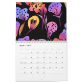 Artistic Cat en veranderende Waterverf Flowers Kalender (Mar 2027)
