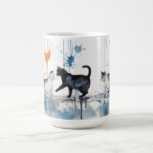 Artistic Cat Lovers Mok - Abstracte Waterverf Katt (Center)