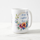 Artistic Ceramic Floral Inspirational Mug  Koffiemok (Voorkant rechts)