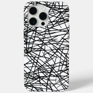Artistic Chaotic Line Scribble Design 🎨 iPhone 15 Pro Max Hoesje