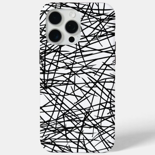 Artistic Chaotic Line Scribble Design 🎨 Case-Mate iPhone Case (Achterkant)