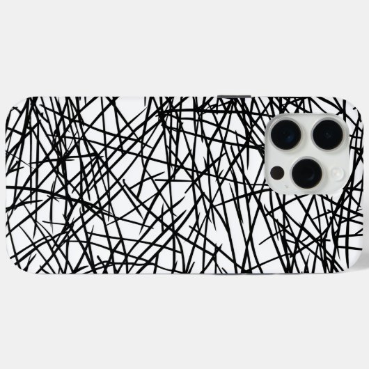 Artistic Chaotic Line Scribble Design 🎨 Case-Mate iPhone Case (Achterkant (horizontaal))