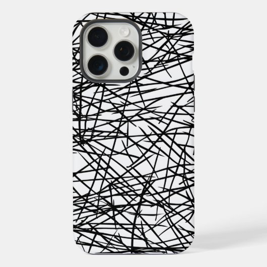 Artistic Chaotic Line Scribble Design 🎨 iPhone Hoesje (Achterkant)