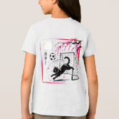 Artistic Cherry Blossom Cat Soccer For Japanese Ar Tri-Blend Shirt (Achterkant)