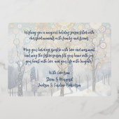 Artistic Classic Trendy Winter Wonderland Art Gold Folie Feestdagenkaart (Achterkant)
