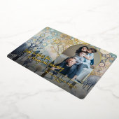 Artistic Classic Trendy Winter Wonderland Art Gold Folie Feestdagenkaart (Gedraaid)