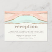 Artistic Coastal Waterverf Abstracte ontvangst Informatiekaartje (Voorkant)