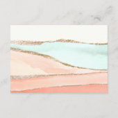 Artistic Coastal Waterverf Abstracte ontvangst Informatiekaartje (Achterkant)