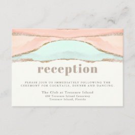 Artistic Coastal Waterverf Abstracte ontvangst Informatiekaartje