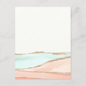 Artistic Coastal Waterverf Trouwgegevens Informatiekaartje (Achterkant)