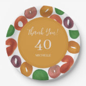 Artistic Colorful Fall Paper Plate Papieren Bordje (Voorkant)