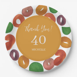 Artistic Colorful Fall Paper Plate Papieren Bordje