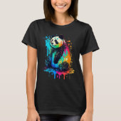 Artistic Colorful Pop painted Panda T-shirt (Voorkant)