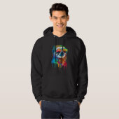 Artistic Colorful Pop painted Sloth Hoodie (Voorkant volledig)