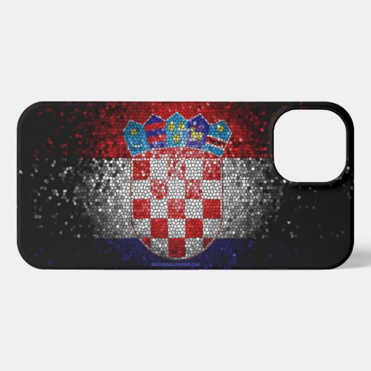 Artistic Croatian Flag iPhone 17 Case | Croatia He Hoesje (Achterkant horizontaal)
