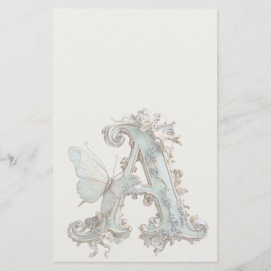 Artistic Decorated Letter A Briefpapier (Achterkant)