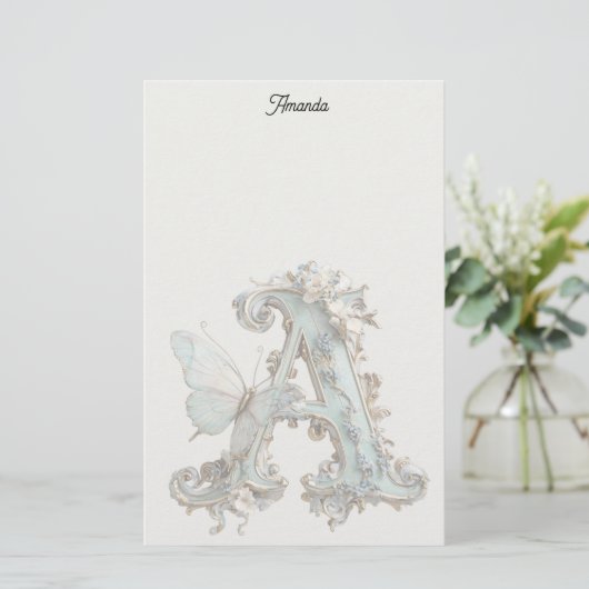 Artistic Decorated Letter A Briefpapier (Staand voorkant)