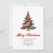 Artistic Designer Christmas Tree Greeting Layout Feestdagenkaart (Voorkant)