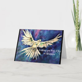 Artistic Dove Christmas Kaart, Verheffende kunstka Feestdagen Kaart