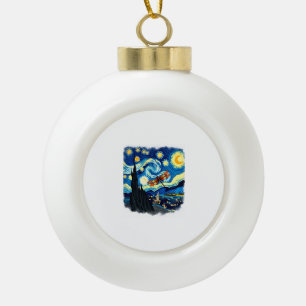Artistic Dragonfly Shirt Sterrennacht Dragonfly Keramische Bal Ornament