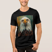 Artistic Eagle Portrait - Levendig olieverfschilde Tri-Blend Shirt (Voorkant)