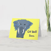 Artistic Elephant Get Well Soon Kaart (Voorkant)
