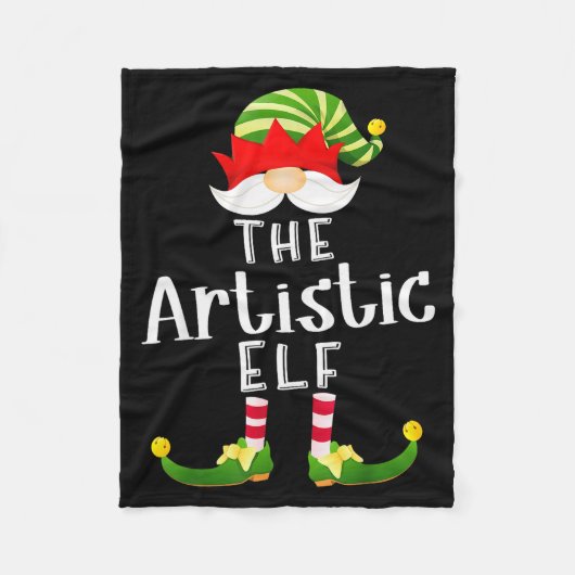 Artistic Elf Group Christmas Funny Pajama Party  Fleece Deken (Voorkant)