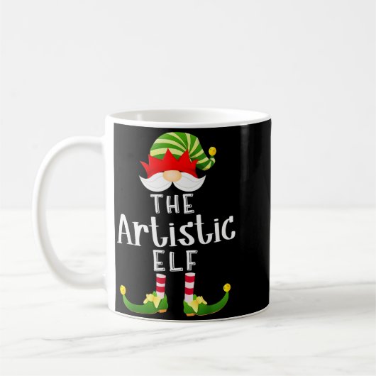 Artistic Elf Group Christmas Funny Pajama Party  Koffiemok (Links)