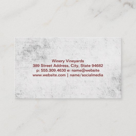 Artistic | Expressive Winery Visitekaartje (Achterkant)