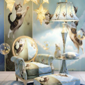 Artistic Fabric Panel Cats Stof